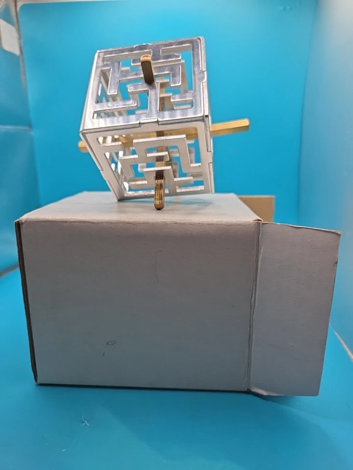 OSKAR'S лабиринт винтажный головоломка лабиринт хорошее состояние металла - Изображение 4 из 4