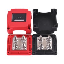 400A Busbar Terminal Block Bus Bar 12V -48V Power Distribution Block 8 X M10 Set