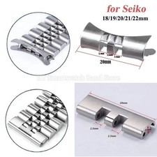 2pcs Stainless Steel Watch Curved End Link Connector For Seiko SKX007/009 Jubile