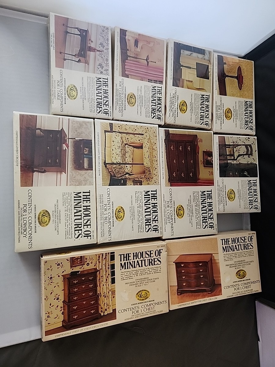 Vintage Dollhouse House Of Miniatures Dollhouse Furniture Kits Lot