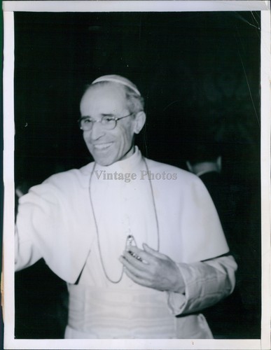 Pius Xii Rome 1944 Pope Pius Xii Rome Liberated 5Th Army Allies Vatican Meets 6X8 ...