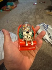 Vintage Disney 101 Dalmations Dog Sledding Christmas Ornament McDonald's 1996