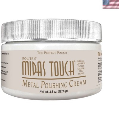 Midas Touch Metal Polishing Cream 4.5 Oz for Silver Gold Brass Copper Chrome ...