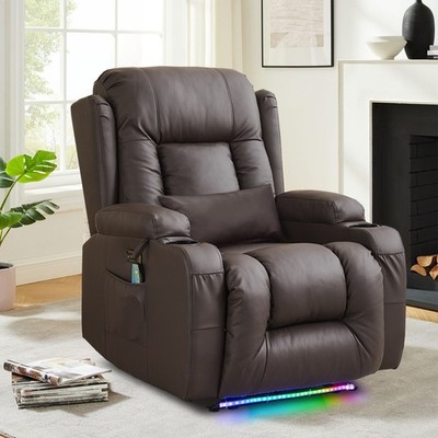 Amazon Heated Massage Reclining Leather Office Chair With