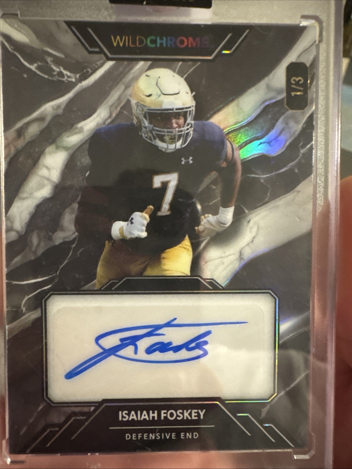 Isaiah Foskey 2023 Wild Chrome 1/3 Autographed