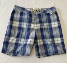 Polo Ralph Lauren Swim Shorts Men s 34 34x8 Dering Harbor Plaid Unlined