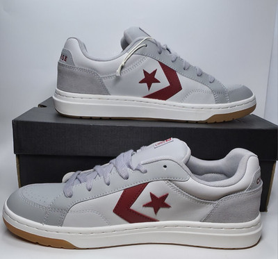 New CONVERSE Men s Pro Blaze Classic Sneakers Size 11 Grey/Red/Gum A12719C
