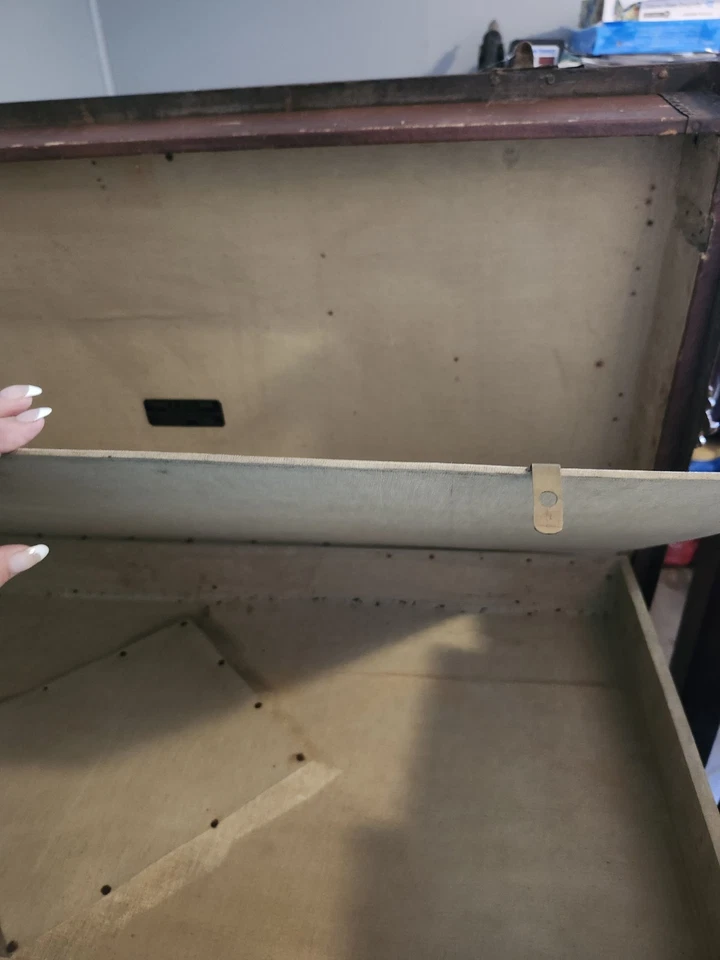 Baúl antiguo 1885 Stallman Co Cincinnati Ohio Cómoda Foto 2 de 4