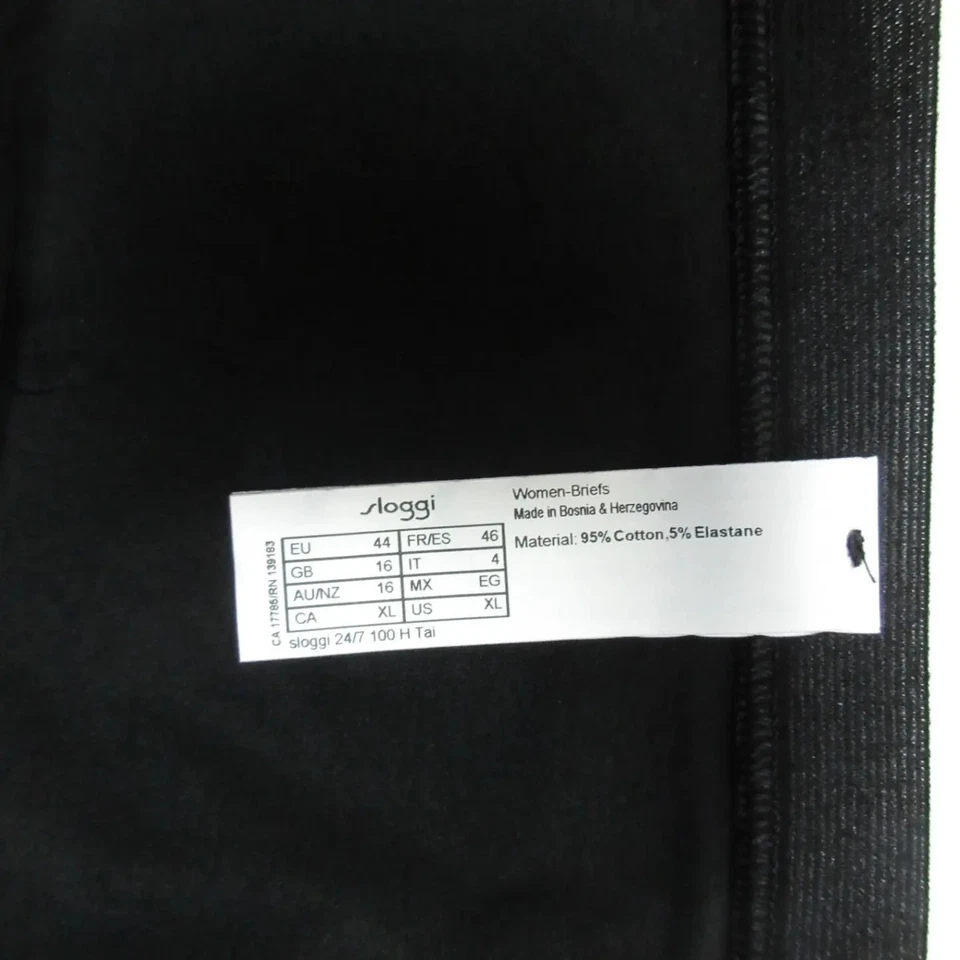 Трусы женские Sloggi 24/7 100 H Tai XL черные хлопковые эластановые нижнее белье упаковка 3 шт. - Изображение 2 из 4