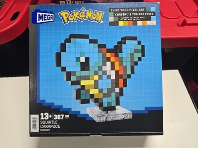 Mega Pokémon Pixel Art Squirtle 367 Pieces Building Set Block Kit New Sealed