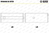 NEU - Glyco H1085/5STD Kurbelwellenlager FüR Caterham FSO Land Rover Lotus MG