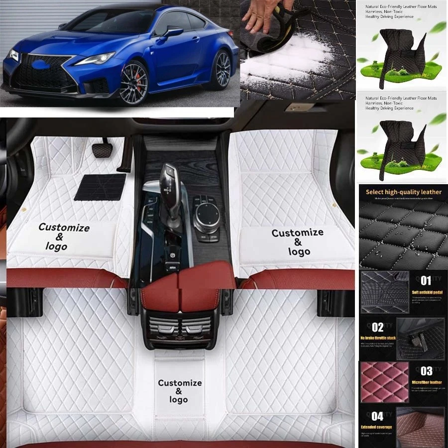 For Lexus RC-F Car Floor Mats Custom Luxury Waterproof Auto Liners Carpets Foto 2 de 4