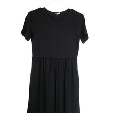 NWOT Quince Women's Small Black Tencel Jersey Maternity Maxi Dress 4826-79