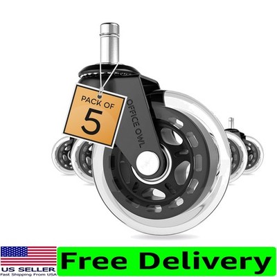 Easy-Install Rollerblade Casters for Office & Gaming Chairs - No Tools Needed