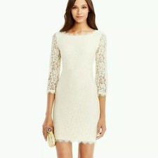 Diane Von Furstenberg DVF Zarita Ivory Lace Dress