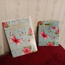    Birthday Gift Bag Small 4.5 x 5.5 in. With Matching Card   