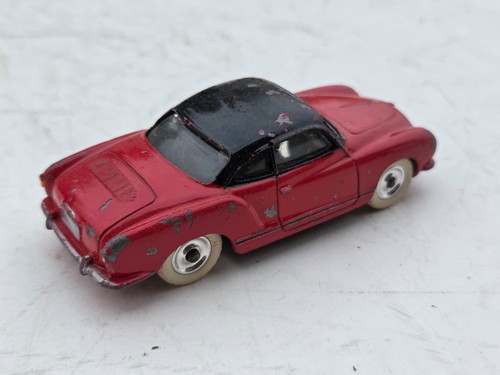 Dinky Toys N°24M Volkswagen Karmann Ghia Rouge, échelle 1/43, Boîte D'origine
