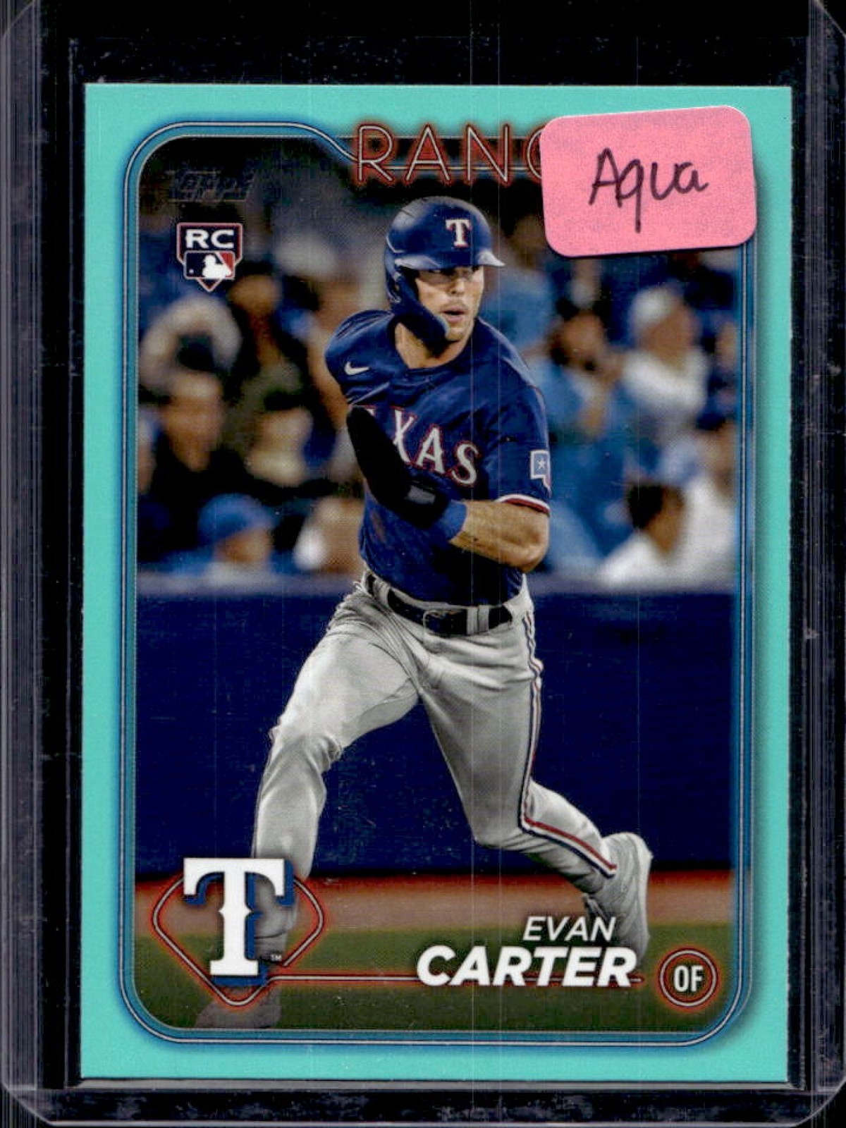 2024 Topps Evan Carter RC Aqua Rookie #280 Rangers