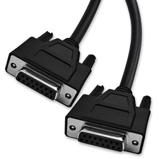 9.8 Feet 3 Meter DB15 15 Pin Serial Cable Female To Female Black SC910S08FF