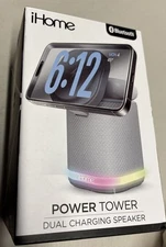 Ihome Power Tower Dual Charging And Speaker Bluetooth Ipbt50g