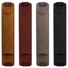 4 Pcs Pu Pen Sleeve Holder With Elastic Band For Notebook Planner Books