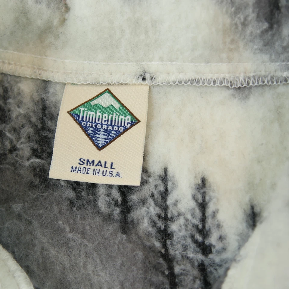 Timberline Vest Womens Small TREES Fleece Sherpa Full Zip Colorado USA Outdoors - Image 4 of 4