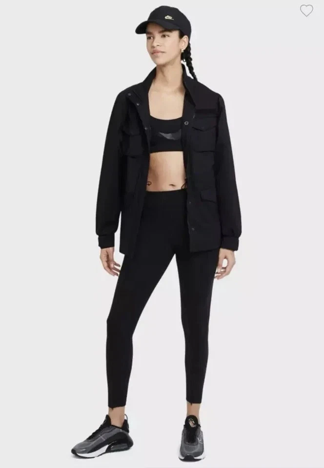 NIKE Womens Full Zip  Tech Pack Jacket Ladies Size UK Medium Black NEW - Image 2 of 4