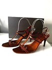 Gunmetal Strappy Sandals Fantastic! 10M Originally $325 — photo 1