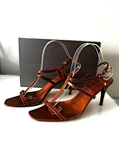Gunmetal Strappy Sandals Fantastic! 10M Originally $325