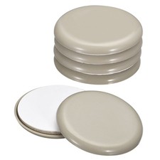 16Pcs Furniture Sliders 2 1/2" Plastic Self-adhesive Round Sliding Pads Grey