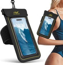 2-In-1 Waterproof Phone Pouch & Phone Armband Floating, Underwater Water Proof P