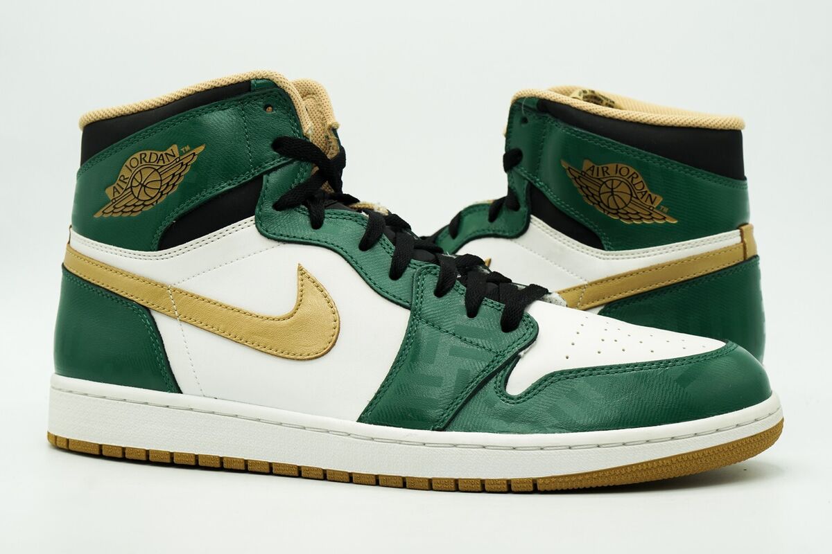 AIR JORDAN 1 RETRO HIGH OG NEW SIZE 14 CELTICS CLOVER GOLD AIR JORDAN 1 RETRO HIGH OG NEW SIZE 14 CELTICS CLOVER GOLD
