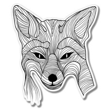 Fox Car Laptop Phone Vinyl Sticker  - SELECT SIZE