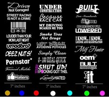10 Random Jdm Racing Drifting Race Drift Drag Funny Car Window Decal Stickers G1