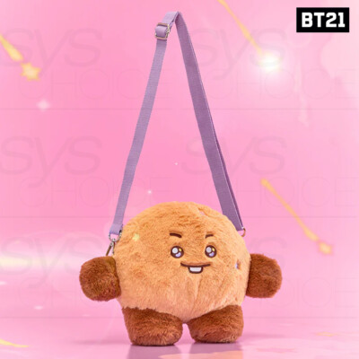 BTS BT21 Official Goods HUG ME PLUSH CROSSBODY BAG THE JOURNEY +