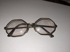 Vintage Raybert Hexolux Eyeglasses Frame Austria Metal Octagon 48 23 125 mm