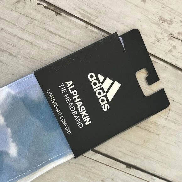 Adidas Diadema Estampado Alphaskin Corbata Ambient Sky Violeta NUEVA Para Mujer Atlética Nueva Con Etiquetas Foto 4 de 4
