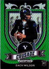 Zach Wilson RC GREEN PRIZM SP 2021 Panini Prizm Draft CRUSADE Rookie Card #168
