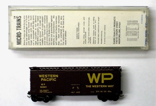 MTL Micro-Trains 21201 Western Pacific WP 20201 40 pies enchufe puerta boxcar  | Zustand: New