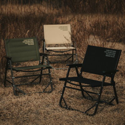 [Cargo container] Cozy Folding Chair M Khaki 1+1 Camping Folding Row Chair