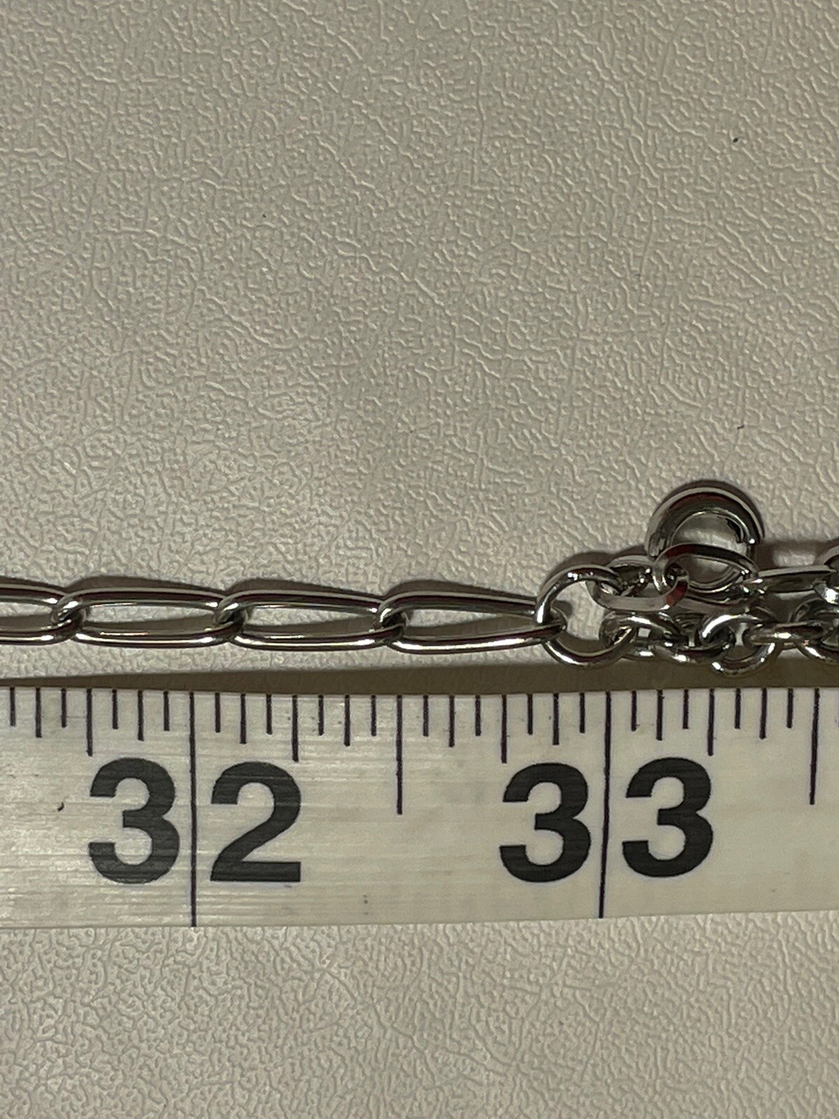 Vintage Triple Chain Layered Necklace Silver Tone, Oval Link, Paper ...