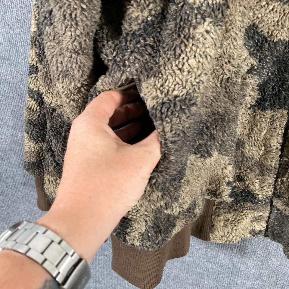 Cabelas Jacket Mens XL Brown Fleece Camo Camouflage Outdoors Hiking Adult - image 4 of 4