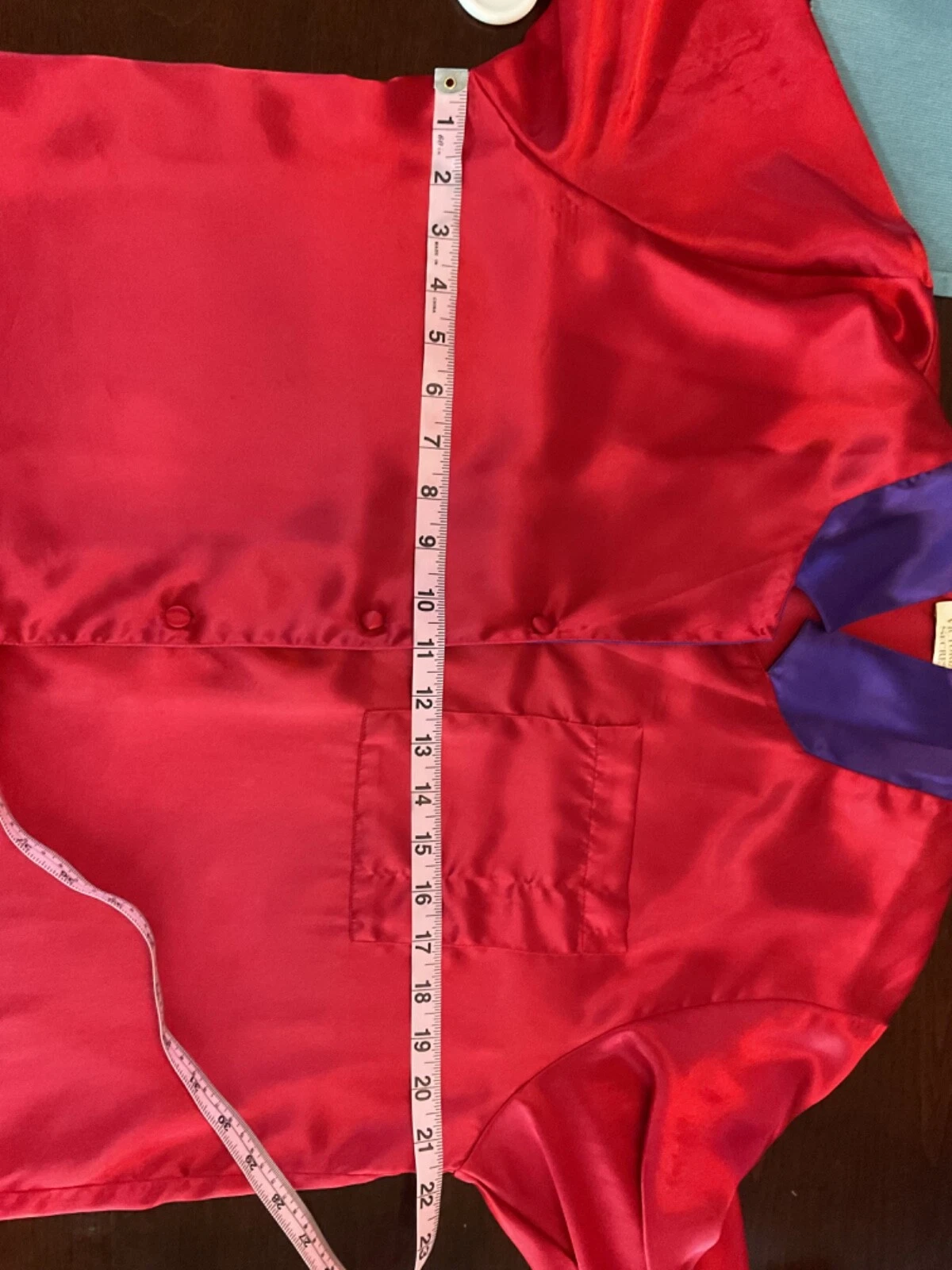 UNDERCOVER Abito da notte vintage Victorias Secret etichetta oro rosso con bottoni piccolo leggi sotto