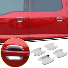 ✅ Chrome Exterior Door Handle Bowl Cover Trim Panel Bezel For Ford F150 2021+