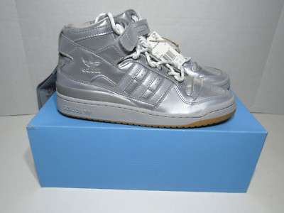Adidas Ivy Park Mid Icy Park Silver Metallic Leather GW2858 Men's 9.5 Reflective