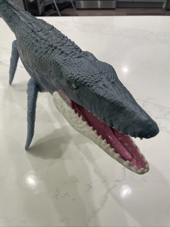 Jurassic World Mosasaurus Jurassic Park Dinosaur Figure Toy 2017 Mattel Big 28" - Image 2 of 4