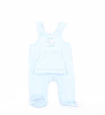 JUST TOO CUTE Jungen Strampler blau Baumwollmischung Größe 3-6 Monate