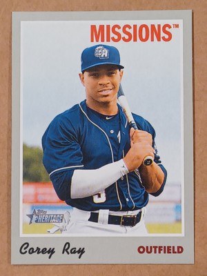 2019 Topps Heritage Minors Base #79 Corey Ray - San Antonio Missions | eBay
