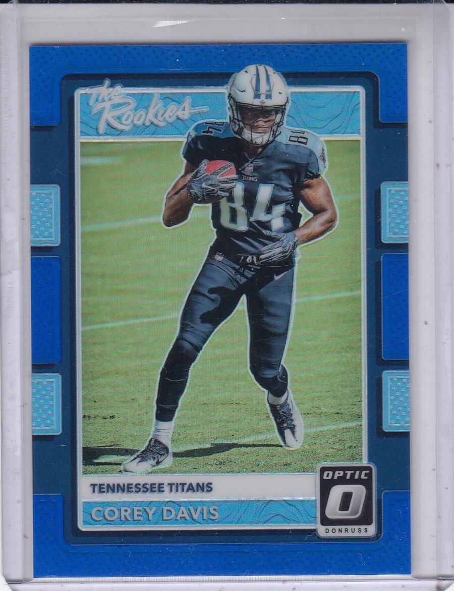 COREY DAVIS 2017 Panini Donruss Optic The Rookies Blue #3 58/149 Titans