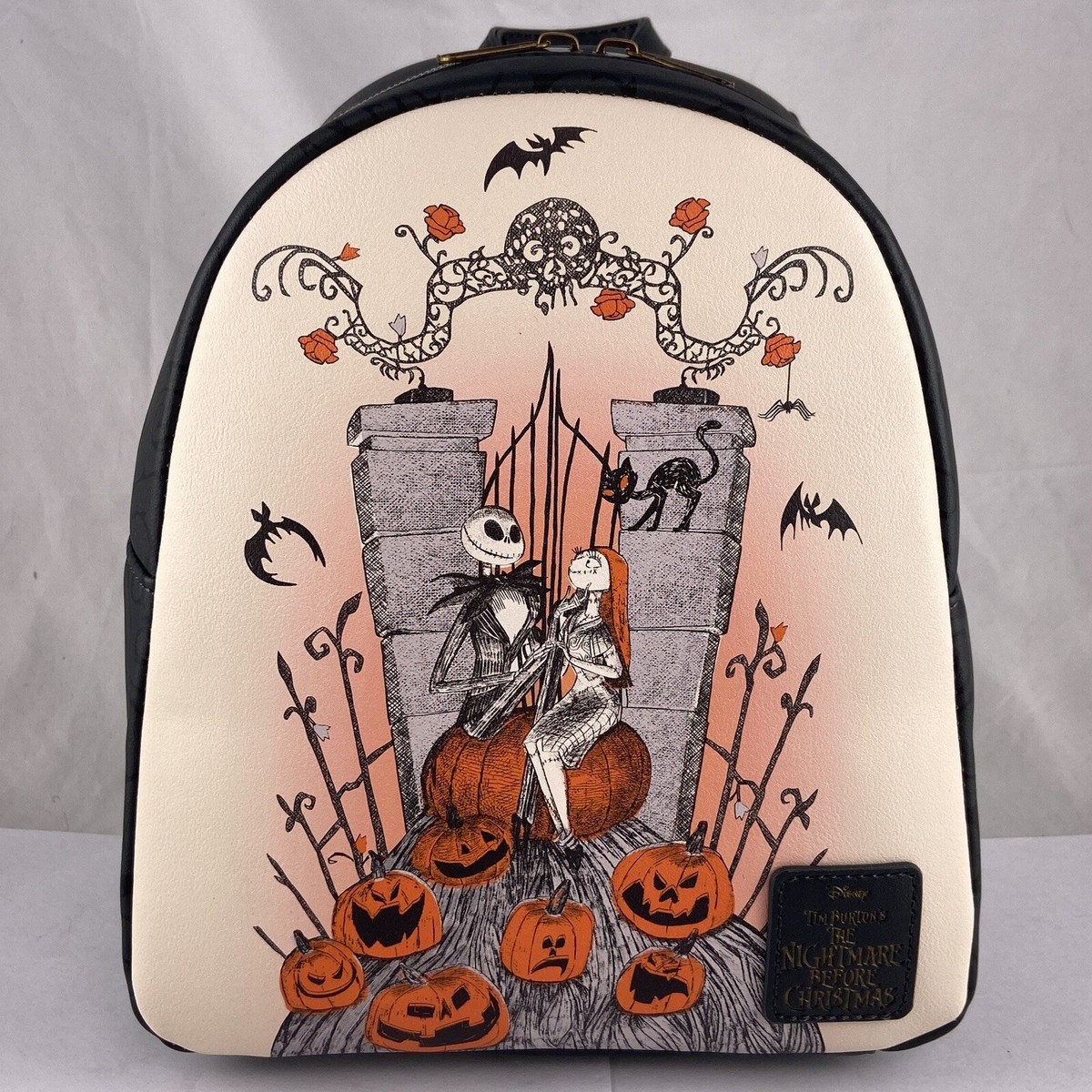 NWOT Loungefly Nightmare Before Christmas Jack & Sally Graveyard Mini Backpack WDBK3882-  main image 2